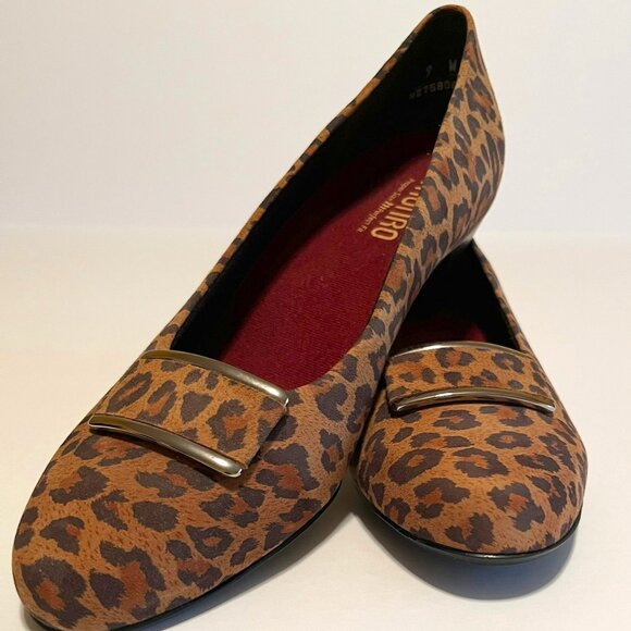 Munro NWOT Mara Leopard Print Suede Slip-On Pumps 9W (D) - Picture 1 of 9